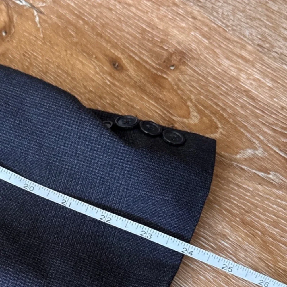 Lanvin Paris Charcoal Vintage Mens Virgin Wool Blazer Sport Coat Size XL